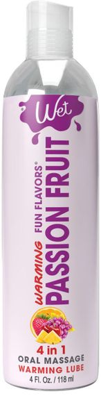 Согревающий лубрикант на водной основе Wet Warming Passion Fruit 4 in 1, без сахара (118 мл) sexstyle