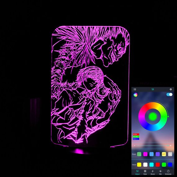 Акриловий світильник-нічник керування з телефона Зошит Смерті 2 tty-n001940