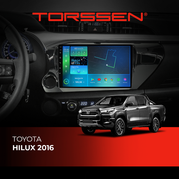 Штатна магнітола Torssen Toyota Hilux 16 NF10 Carplay
