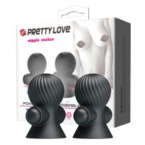 Вібростимулятор для сосків PRETTY LOVE Nipple Sucker, чорний Sex Aura