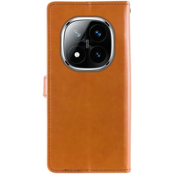 Шкіряний чохол-книжка GETMAN Gallant (PU) для Xiaomi Redmi Note 14 Pro 4G Коричневий | Зображення 2