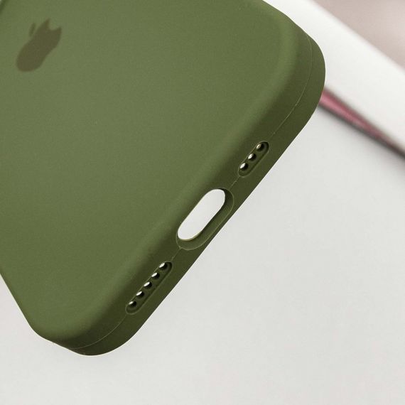 Чехол Silicone Case Full Protective (AA) для Apple iPhone 14 Pro (6.1") Зеленый / Dark Olive | Зображення 4