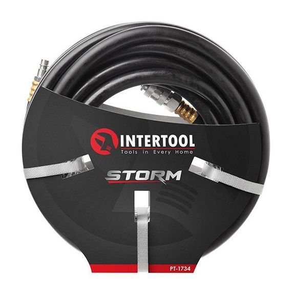 Шланг гумовий повітряний армований STORM, 20 атм, 10 м, 10*17 мм INTERTOOL PT-1734
