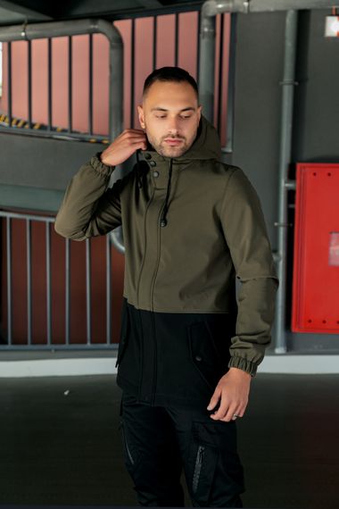 Куртка softshell Intruder "Citizen" хакі-чорна | Зображення 2