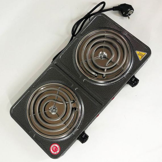 Плита домашняя Domotec MS-5802 | Комфорка электрическая | IX-990 Электроплита двойная | Зображення 1