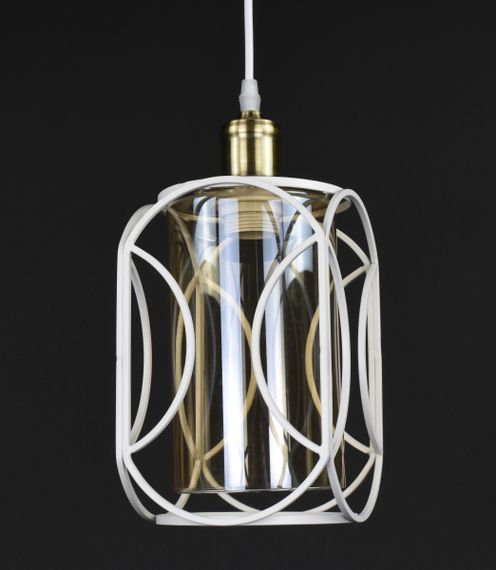 Люстра підвісна LOFT на 1 лампочку 25063 Білий 35-100х15х15 см. | Зображення 2