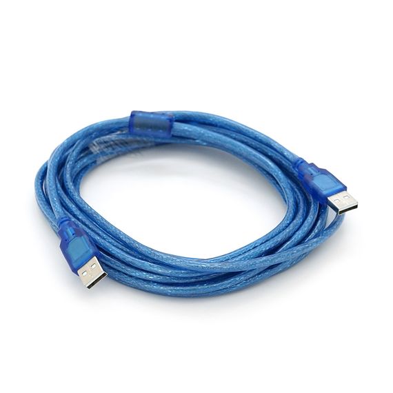 Кабель USB 2.0 RITAR AM/AM,5.0m,прозрачный синий