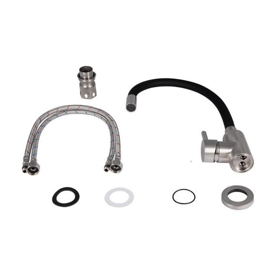 Змішувач для кухні Lidz Aria 015F3 з гнучким виливом (k35) LDARI015F3BLA43364 Black | Зображення 3