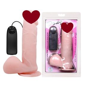 Вибратор с функцией ротации на присоске Dong Vibrating, BW-008017BR Sex Aura