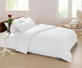 Постільна білизна Полісатин біла Love You Євро.
