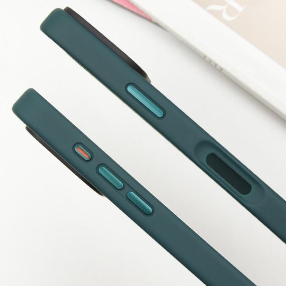 TPU+PC чехол Metal Buttons для Apple iPhone 16 Pro (6.3") Зеленый | Зображення 1