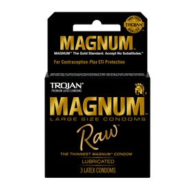 Упаковка 3шт Trojan Magnum Raw