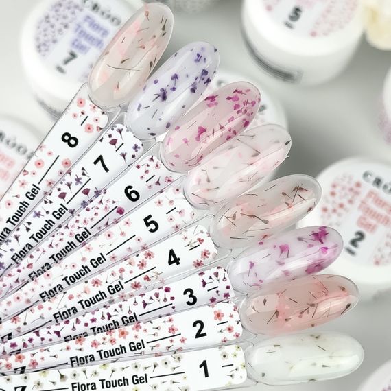 Гель для нарощення нігтів Crooz Flora Touch Gel 08 (з сухоцвітами) 15мл | Зображення 4
