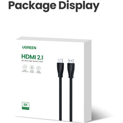 Кабель мультимедийный HDMI M to HDMI M 1.0m V2.1 Ugreen (80401) | Зображення 4