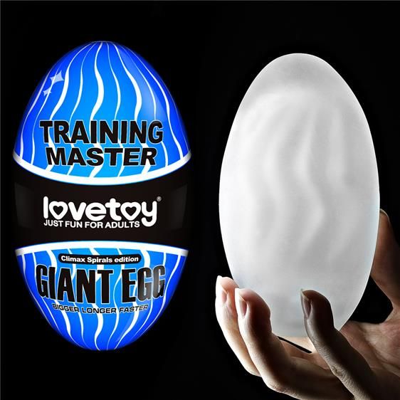 Мастурбатор - Traning Master Giant Egg Masturbator Blue | Зображення 1