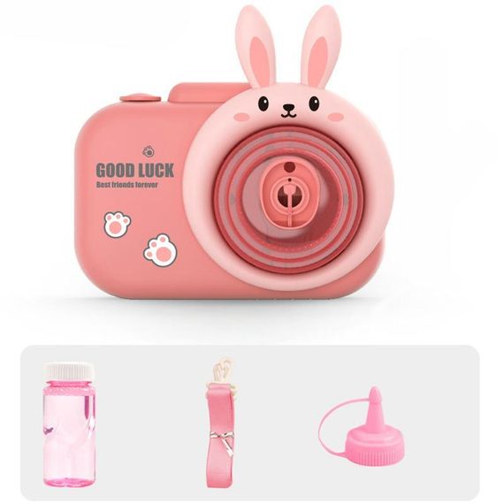 Фотокамера-генератор мыльных пузырей 9996 Children's camera Rabbit / Pink | Зображення 5