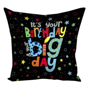 Подушка габардинова з принтом Birthday 50x50 (5P_18M001)