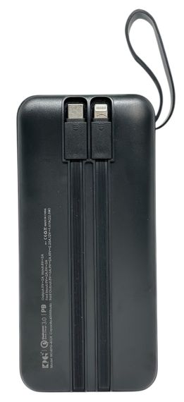 Power Bank 40000 mAh 22,5W QC потужний з кабелями KPG-402X зарядка зовнішній акумулятор павербанк швидка зарядка | Зображення 5
