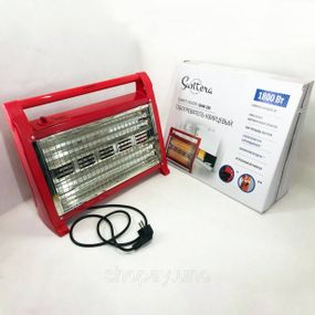 Кварцовий обігрівач Suntera QHW‑106 — 1800W, інфрачервоний, 2 режими, термостат, вентилятор, зволожувач, червоний