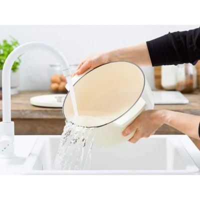 Каструля KitchenAid чавунна з кришкою 3,3 л Мигдалевий крем (CC006056-001) | Зображення 7