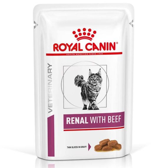 Корм Royal Canin Renal Feline Beef Pouches вологий для котів із захворюваннями нирок 85 гр