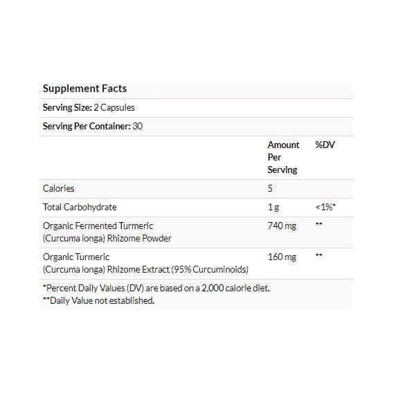 Куркума Dr. Mercola Fermented Turmeric 60 Caps MCL-03236 | Зображення 2