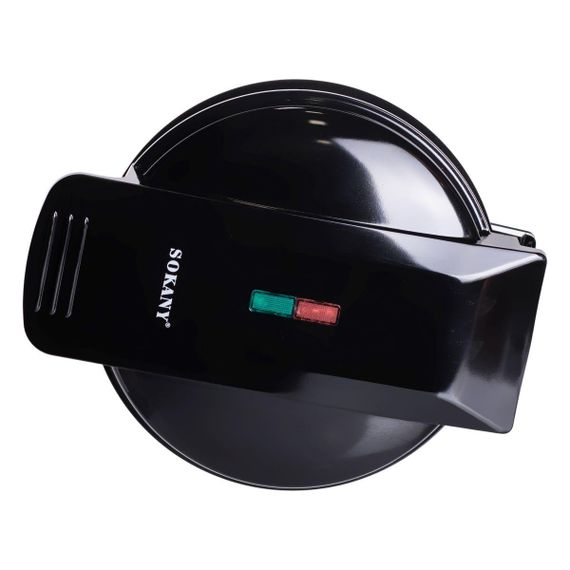 Вафельниця для бельгійських вафель з антипригарним покриттям і LED-індикатором 1000 Вт кругла Sokany SK-519 | Зображення 3
