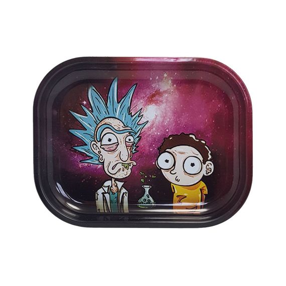 Поднос для самокруток металлический Rolling Tray Rick & Morty Mini | Зображення 1