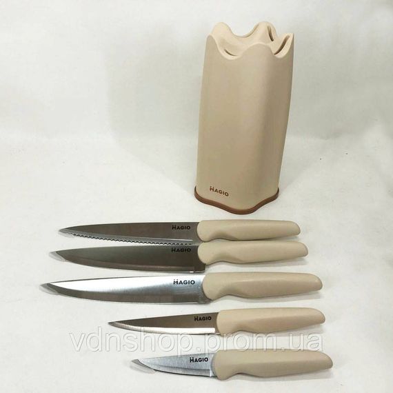 Универсальный набор ножей, Ножи кухонные из нержавеющей стали, Красивые кухонные ножи ID-40 | Зображення 6