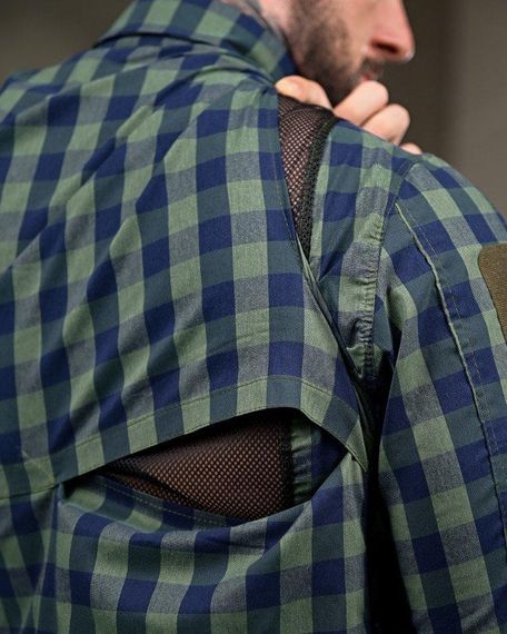 Літня тактична сорочка клітинка  клітинка олива ПП4759 | Зображення 8