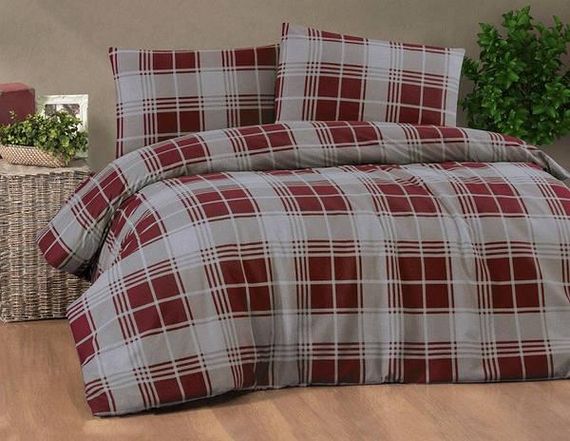 Постельное белье Cotton collection 41875 Фланель  Хлопок Полуторный размер