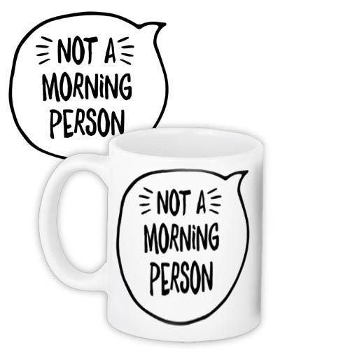 Чашка з принтом Not a morning person 330 мл (KR_18J033)