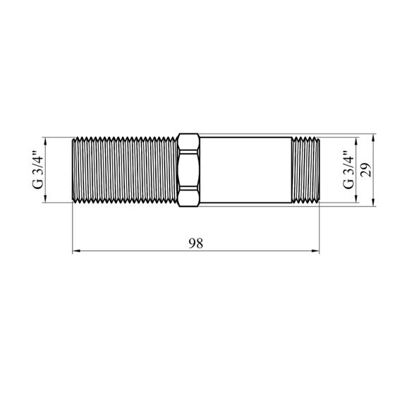Згін посилений LexLine 3/4" ЗЗ латунний УК0643-В | Зображення 1