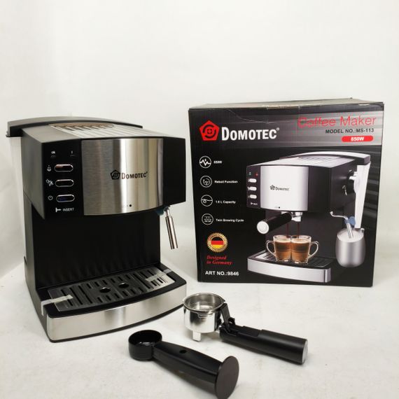 Машина для заварювання кави Domotec MS-113, Якісна кавоварка для дому Машина приготування кави XA-15 | Зображення 6