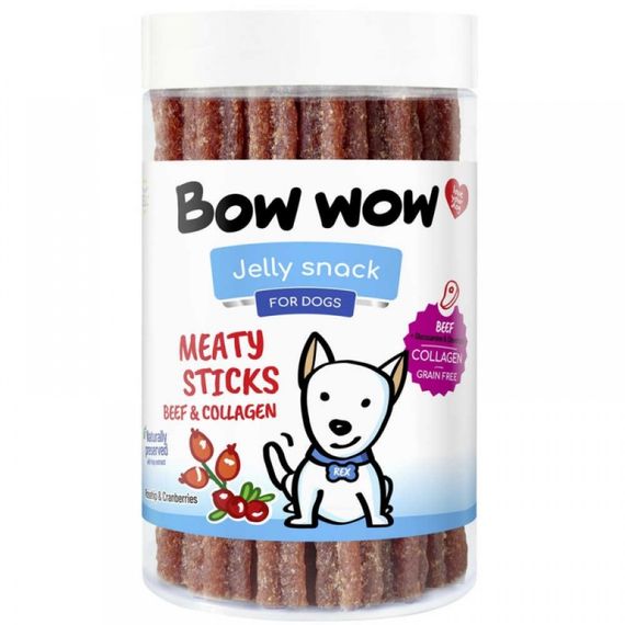 Лакомство для собак "Bow wow" палочки мясные с говядиной и колагеном, 12 см