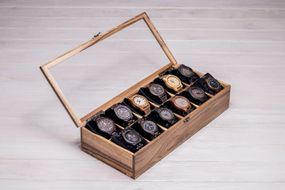 Шкатулка для 12 часов со стеклянной крышкой