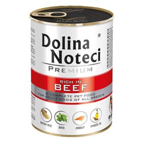 Dolina Noteci Premium 400г консерва для собак с говядиной, овощами и рисом