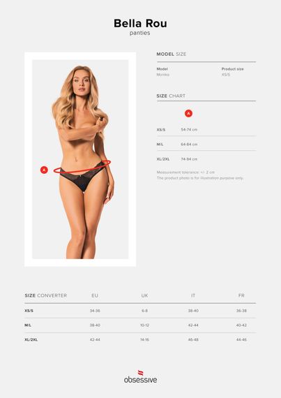 Сітчасті трусики під омбре Obsessive Bella Rou panties XL/2XL | Зображення 6