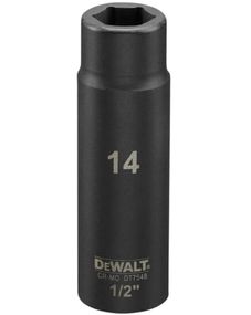 Головка торцева ударна DeWalt IMPACT довга шестигранна 1/2" 14 мм (DT7548)