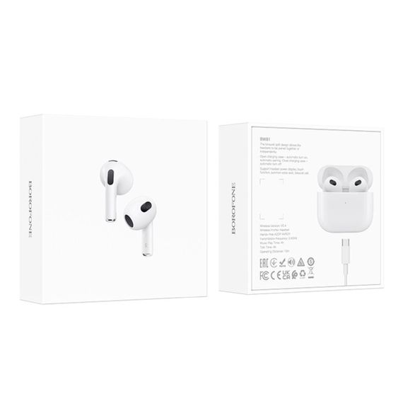 Бездротові навушники BOROFONE BW81 True wireless stereo headset White | Зображення 4