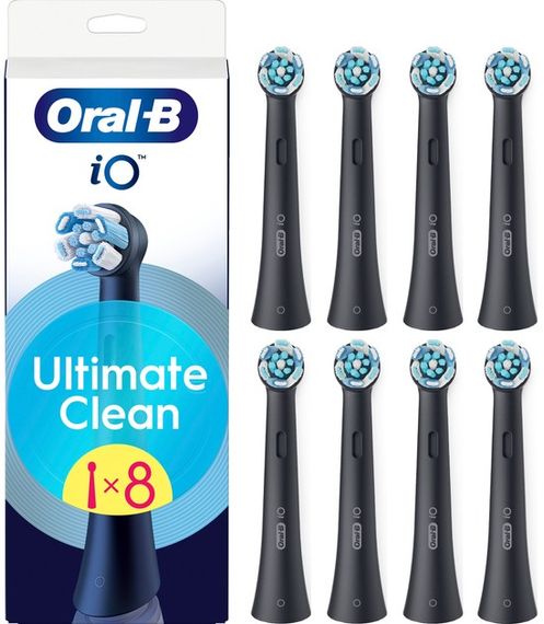 Насадки для електричної зубної щітки BRAUN Oral-B iO RB CBF-4 Ultimate Clean Чорні (8)