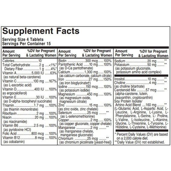 Вітамінно-мінеральний комплекс Solgar Prenatal Nutrients, Multivitamin & Mineral 120 Tabs | Зображення 1