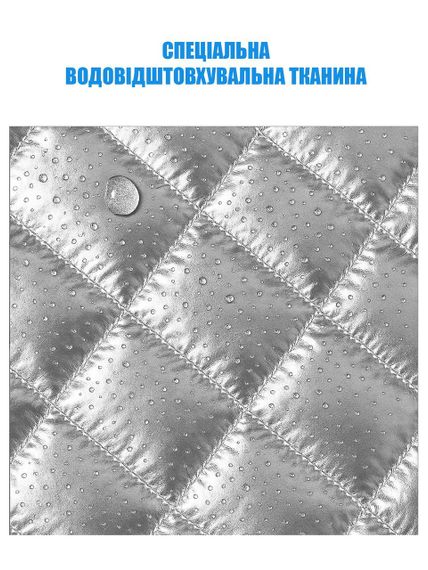 Штора для утепления окон (на липучках) Серебро - H 100*175 см | Зображення 5