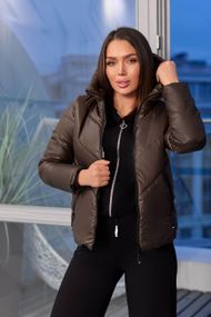 Жіноча демісезонна куртка, арт. 1008, шоколад