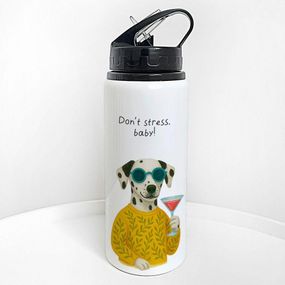 Пляшка для води з трубочкою Don't stress, baby 600 мл (PLV_25A065)