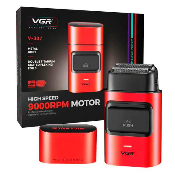 Электробритва VGR V-307 RED шейвер, двойное лезвие, 2000mAh, 9000 RPM | Зображення 8