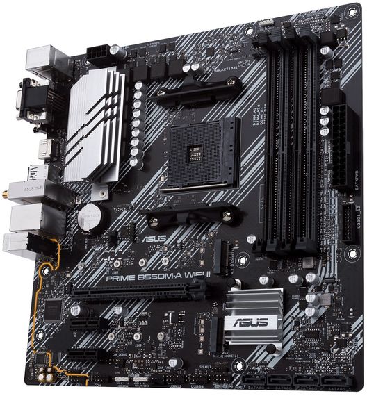 Материнcька плата ASUS PRIME B550M-A WIFI II sAM4 B550 4xDDR4 M.2 HDMI DP D-Sub Wi-Fi BT mATX 90MB19X0-M0EAY0 | Зображення 4