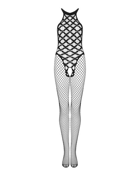 Сітчастий бодістокінг з імітацією боді Obsessive Bodystocking G332 S/M/L, black, з доступом | Зображення 4