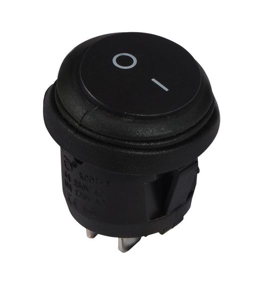 Перемикач KCD1-8-101 B/B 1 клавіша чорний круглий Ny95500747