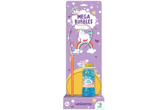 Бульбашки мильні 500118 "Mega Bubbles з тарілкою Єдиноріжки" об'єм 450 мл DoDo